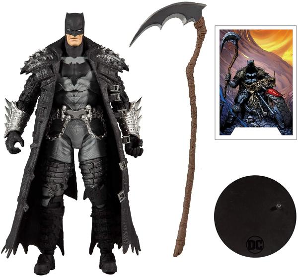 Бэтмен в плаще c косой и аксессурами "Death Metal" ( около 18 см.) от McFarlane