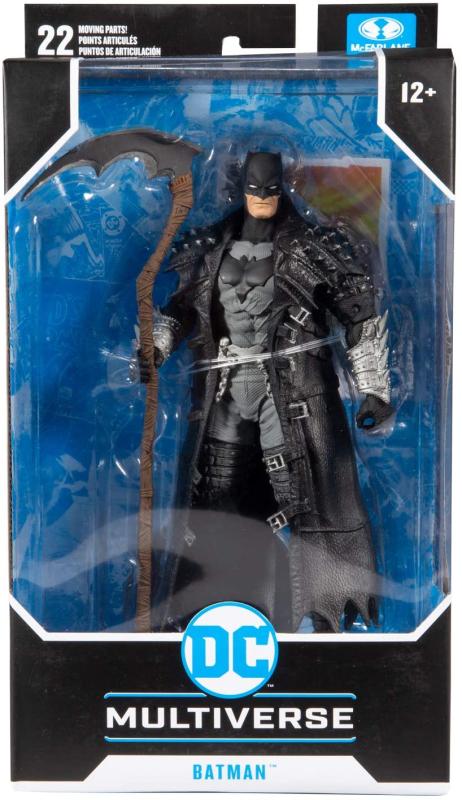 Бэтмен в плаще c косой и аксессурами "Death Metal" ( около 18 см.) от McFarlane