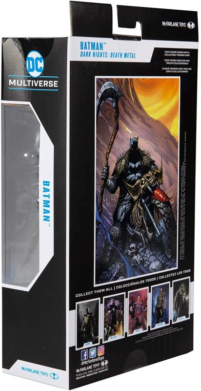Бэтмен в плаще c косой и аксессурами "Death Metal" ( около 18 см.) от McFarlane