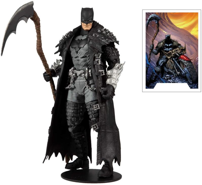 Бэтмен в плаще c косой и аксессурами "Death Metal" ( около 18 см.) от McFarlane