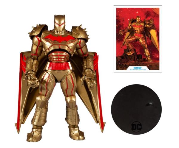 Бэтмен золотой с карточкой и подставкой (18 см.) от McFarlane