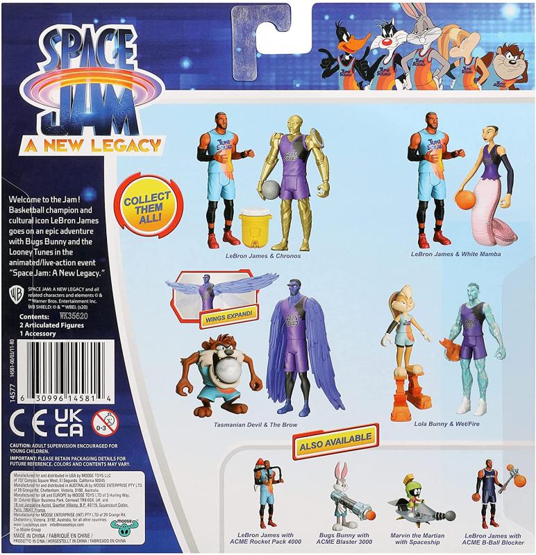 Тасманский дьявол и Броу "космический джем" (7 - 13 см.) от Moose Toys LLC