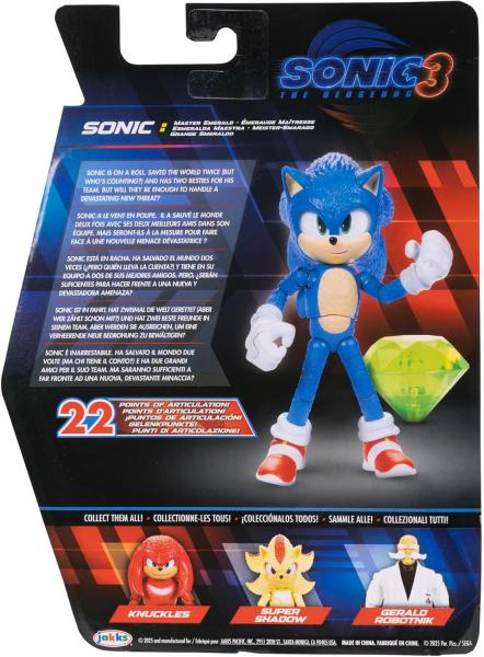 Ёжик Соник с зелёным алмазом "ёжик соник 3" (около 13 см.) от Jakks