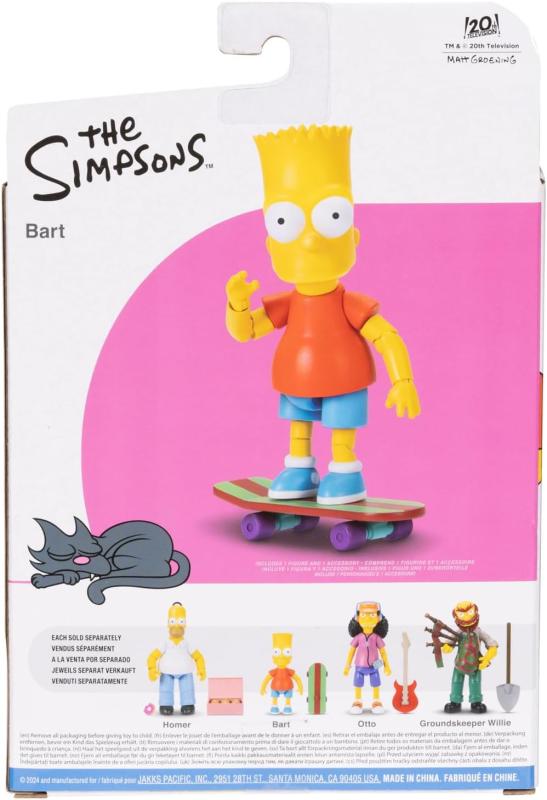 Барт Симпсон со скейтом "Симпсоны" (9 см.) от Jakks