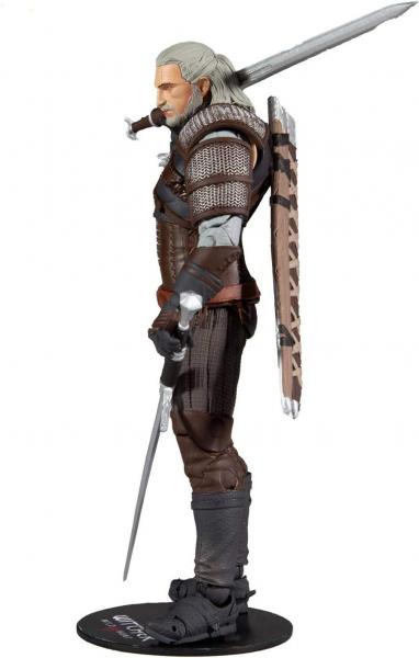 Ведьмак с оружием, головой и подставкой "The Witcher Geralt of Rivia" (около 18 см.) от McFarlane