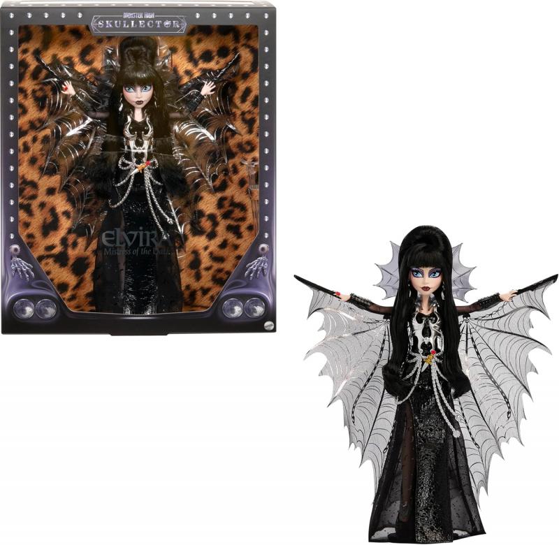 Эльвира, повелительница тьмы с аксессуарами. Коллектор 2025г. от Mattel
