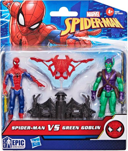 Человек Паук с крыльями и Зелёный Гоблин с глайдером (около 10 см.) от Hasbro