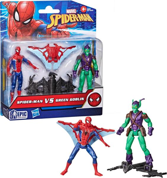 Человек Паук с крыльями и Зелёный Гоблин с глайдером (около 10 см.) от Hasbro