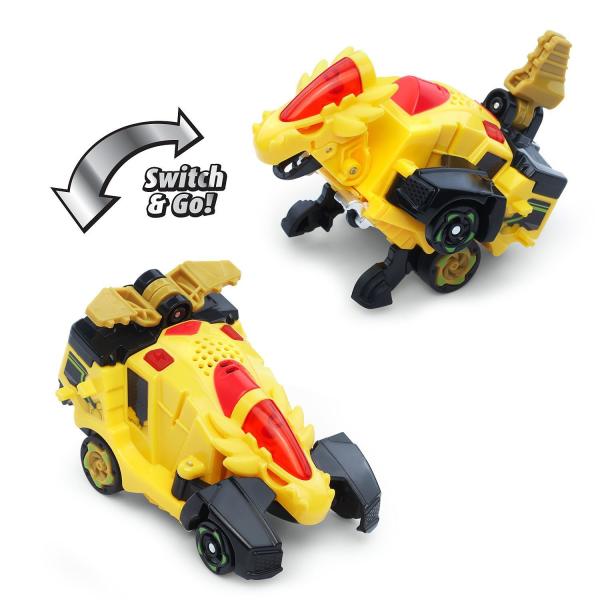 Дино трансформеры синий и жёлтый Cruz и Spinner "Switch & Go Dinos" (10 см.) от VTech
