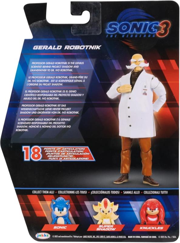 Джеральд Роботник "ёжик соник 3" (около 15 см.) от Jakks