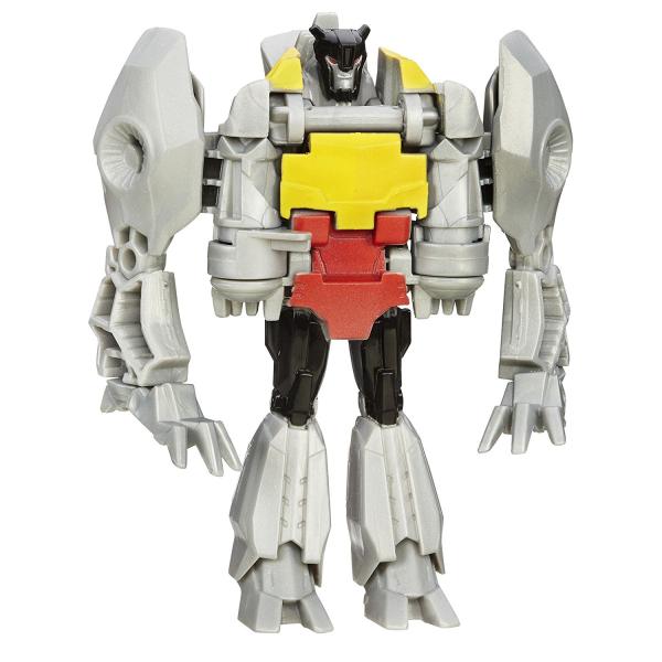 Динобот Гримлок серебристый "Роботы под прикрытием" (10 см.) от Hasbro