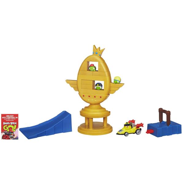 Игровой набор "angry birds" с жёлтой машинкой и свинками от Hasbro / Rovio