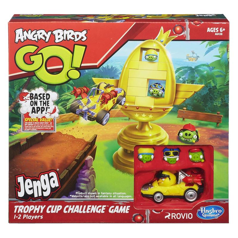 Игровой набор "angry birds" с жёлтой машинкой и свинками от Hasbro / Rovio