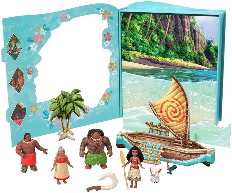 Игровой набор.  Моана с веслом, Мау с крюком и другие от Mattel