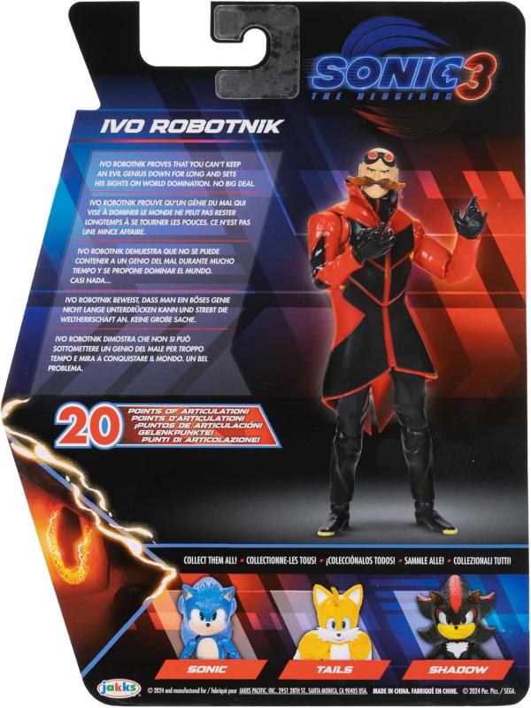 Иво Работник "ёжик соник 3" от Jakks (около 13 см.)