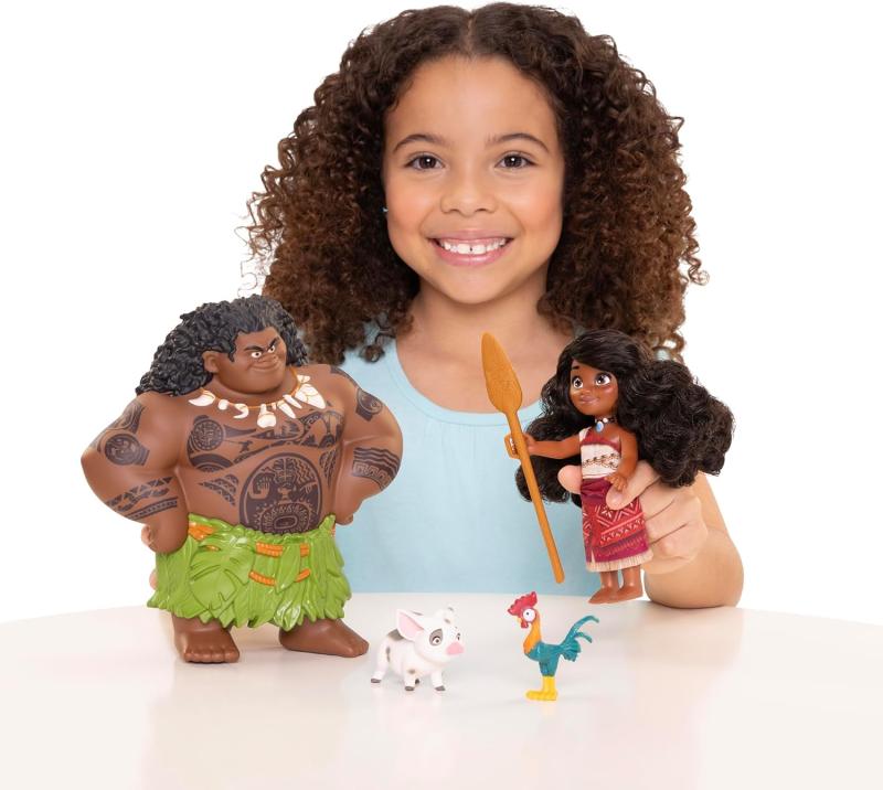 Моана с веслом, Мауи, Хей Хей и Пуа (15-19 см.) от Jakks Pacific