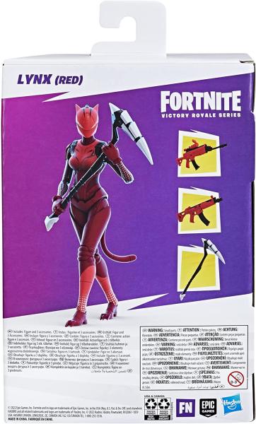 Рысь Линкс (красная) с оружием / Lynx Fortnite  (около 15.5 см.)